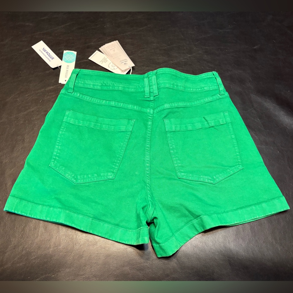 Daze Denim The Valley Short High Ride Patch Pocket Short Green Size 10/30 NWT - Picture 2 of 10